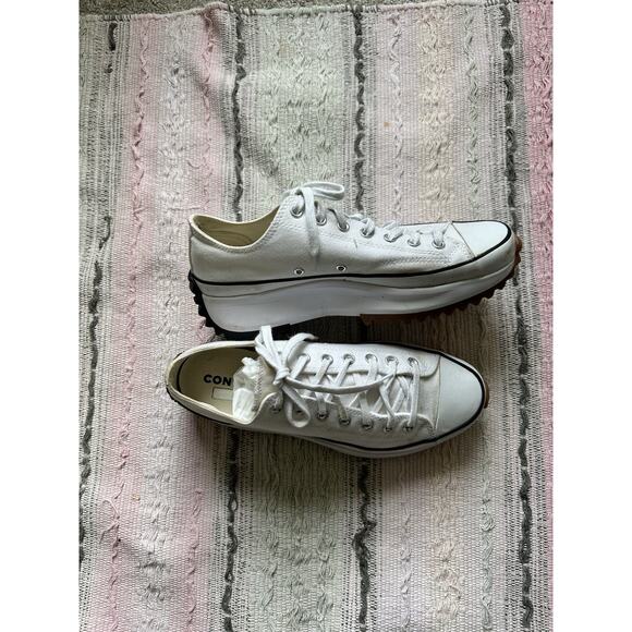 Converse Run Star Hike Low Sneakers - US Men's 10 Women’s 11.5 Canvas White $105 - Picture 4 of 8
